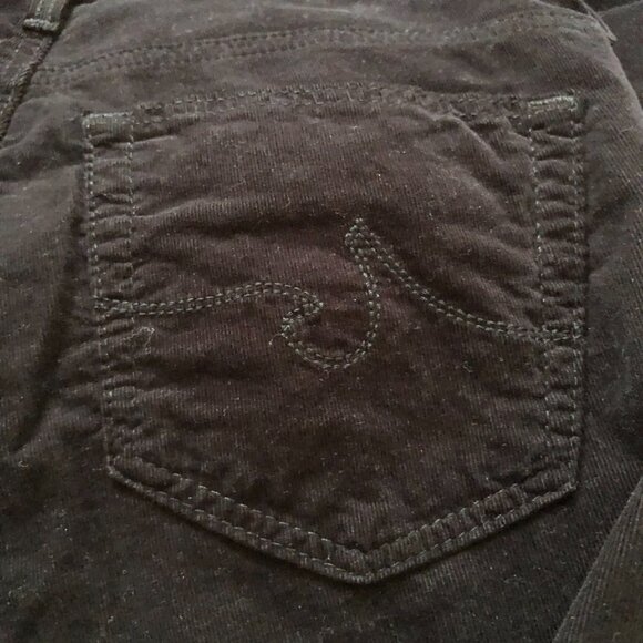 AG THE LEGGING ANKLE SUPER SKINNY BLACK STRETCH VELVET CORDUROY 25 NWOT - Picture 10 of 13